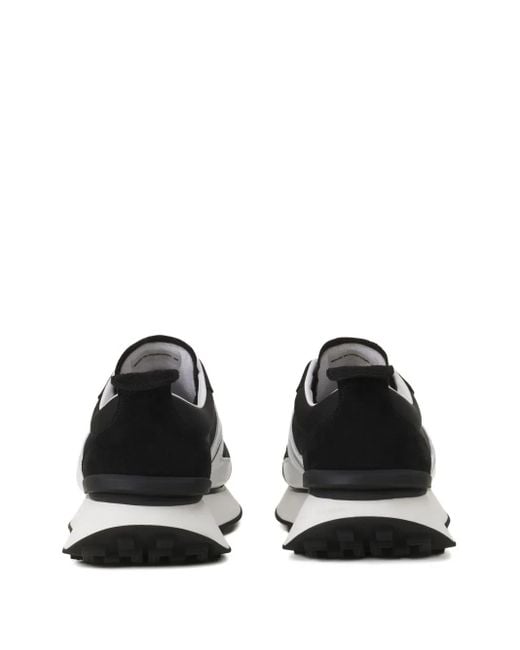 Lanvin Black Bumpr Stripe-Panel Sneakers