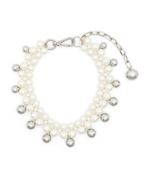 Simone Rocha White Halskette mit Perlen