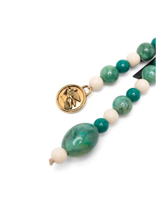 Etro Blue Charm With Marbles And Pegaso Medallion