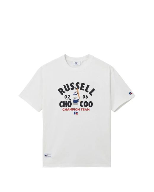Chocoolate White Bear-Print T-Shirt for men