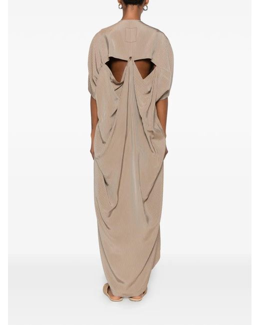 Uma Wang Natural Striped Midi Dress