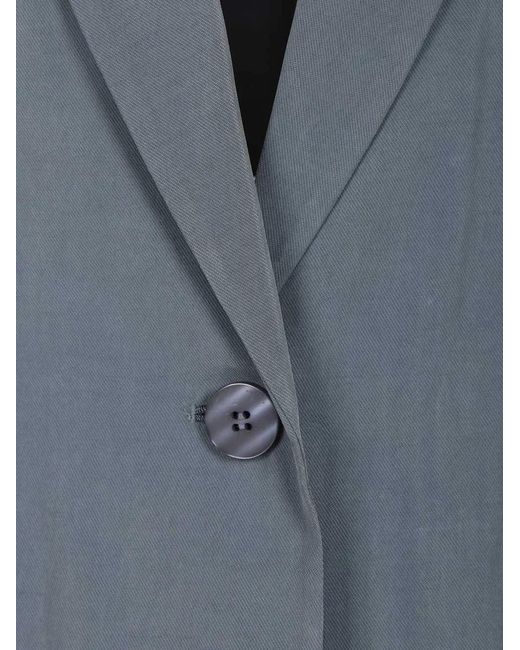 Emporio Armani Blue One-Button Blazer