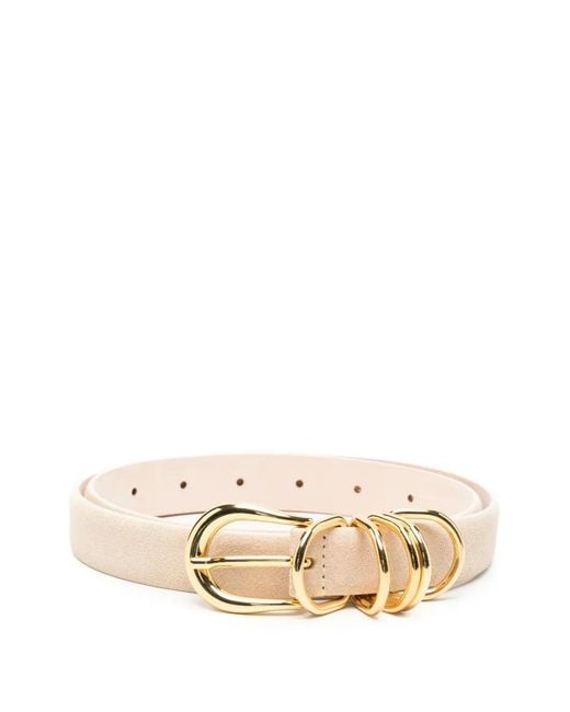 DEHANCHE Natural Hollyhock Suede Belt