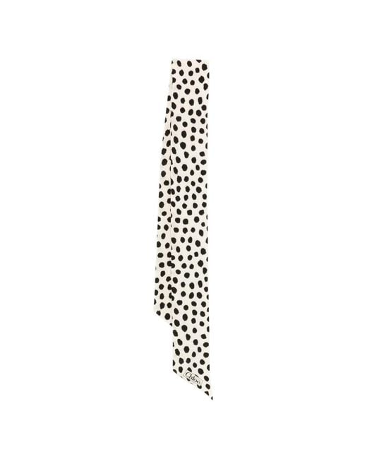 Chloé White Schal Mit Polka Dots