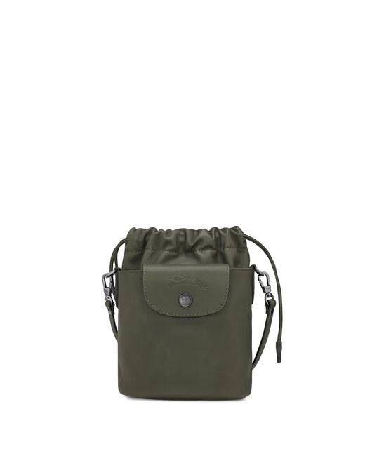 Longchamp Green Small Le Pliage Bucket Bag