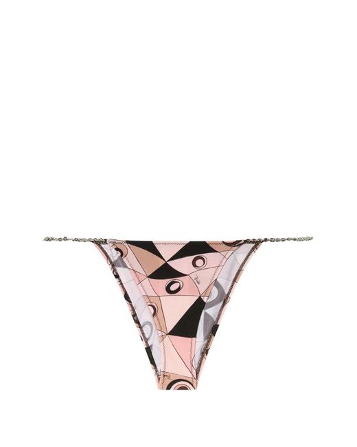 Emilio Pucci Natural Occhi Printed Bikini Bottom