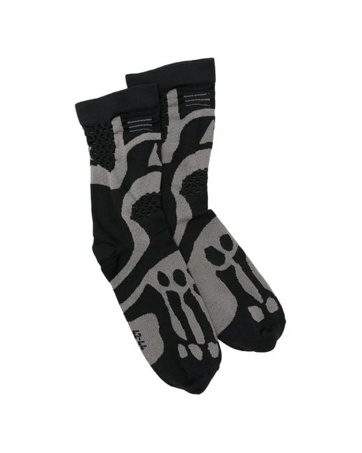 Roa Black Chaussettes À Imprimé Graphique for men