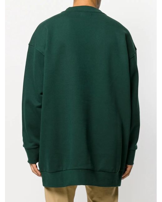 Adidas Green Crew-Neck Sweatshirt for men