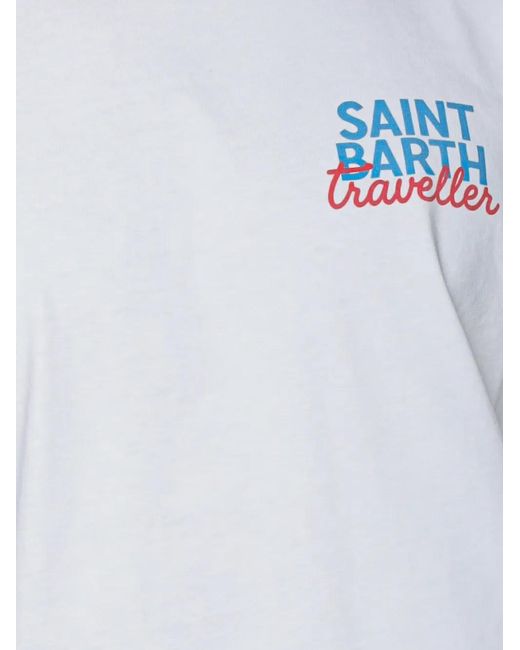 Mc2 Saint Barth White Graphic-Print T-Shirt for men