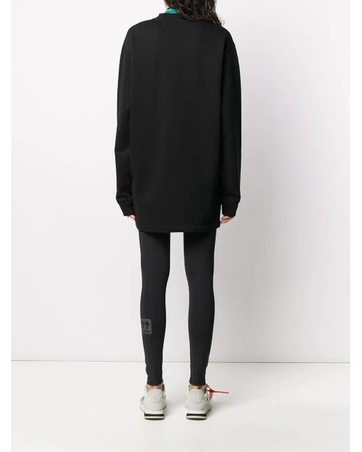 Off-White c/o Virgil Abloh Black Swimming Print Sweatshirt