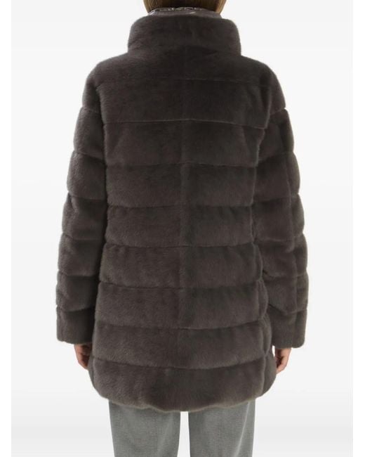 Herno Black Quilted Coat
