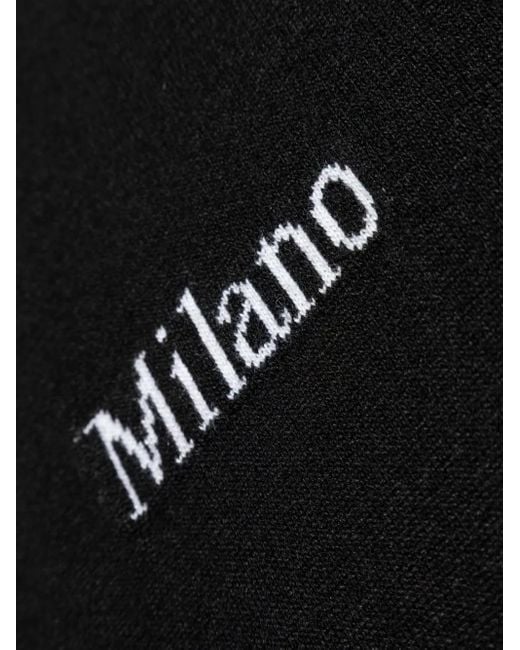 Moschino Black Milano-Logo Sweater for men