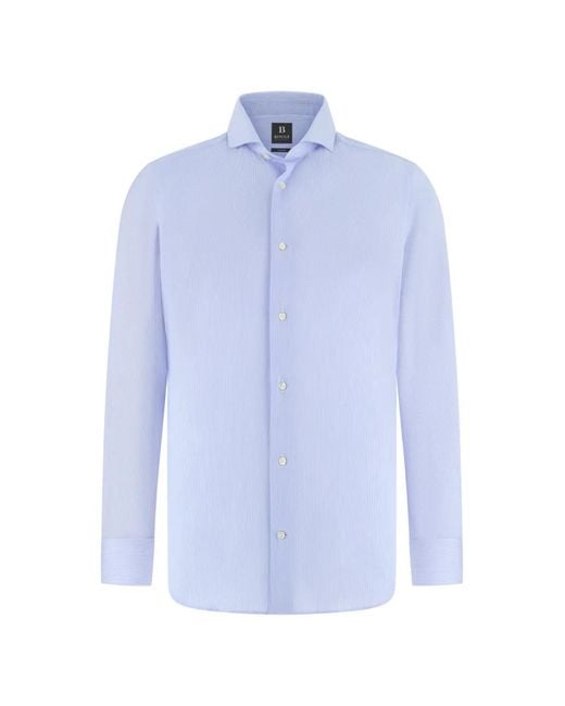Boggi Blue Naples Striped Shirt for men