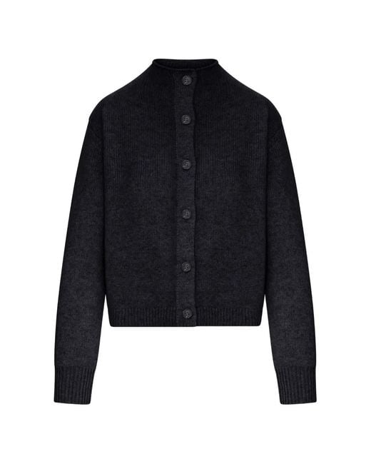 Lisa Yang Blue Button-Up Knitted Cardigan