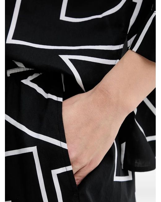 DKNY Black Logo-Print Pajamas