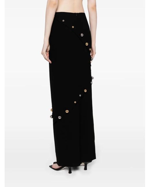 A.W.A.K.E. MODE Black Buttoned Pencil Skirt
