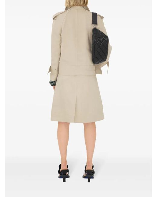 Burberry Natural Off-Centre Canvas Trench Jacket