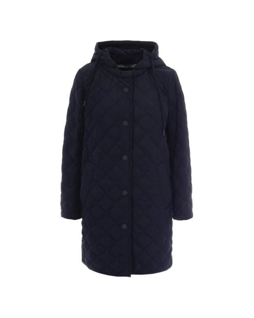 Weekend by Maxmara Blue Erio Quilted Hooded Parka