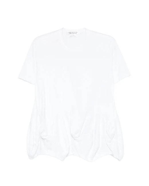 Comme des Garçons White Crew-Neck T-Shirt