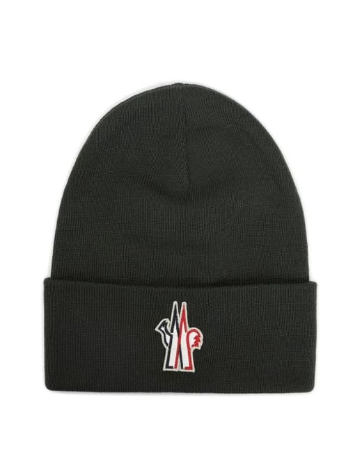 Bonnet En Laine À Patch Logo Moncler en coloris Black