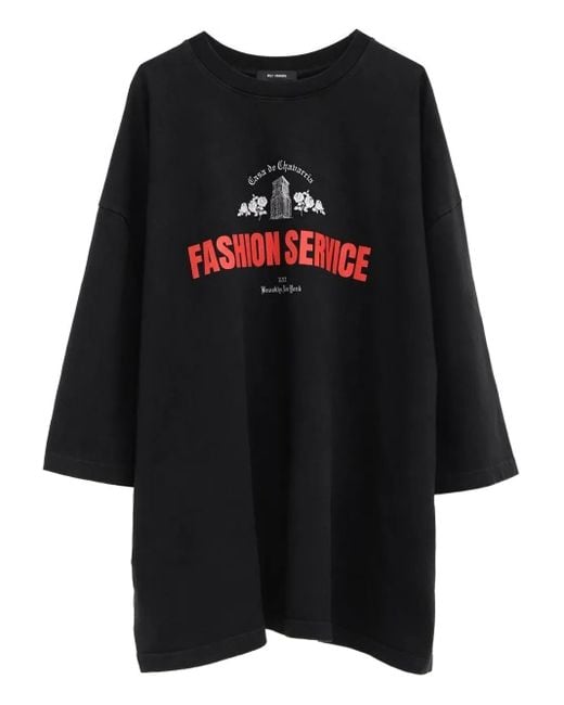 T-Shirt Con Grafica di Willy Chavarria in Black da Uomo