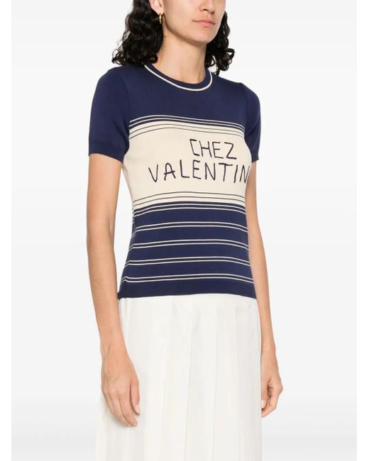 Valentino Garavani Blue Cotton T-Shirt