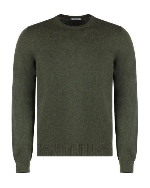 Malo Green Ribbed Sweater for men