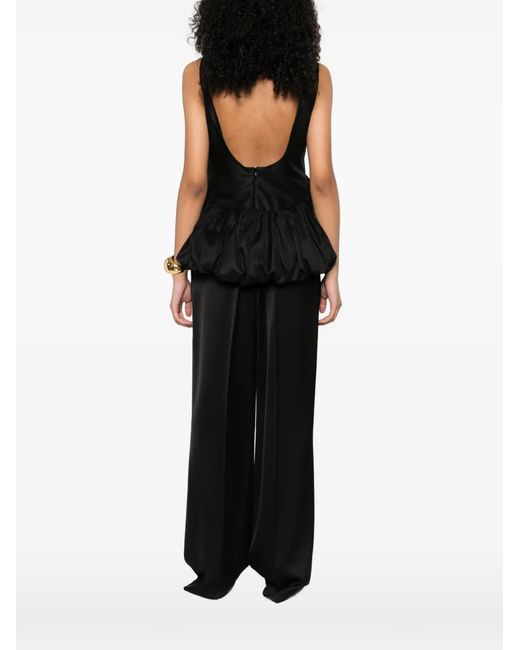 Rohe Black Peplum-Hem Top