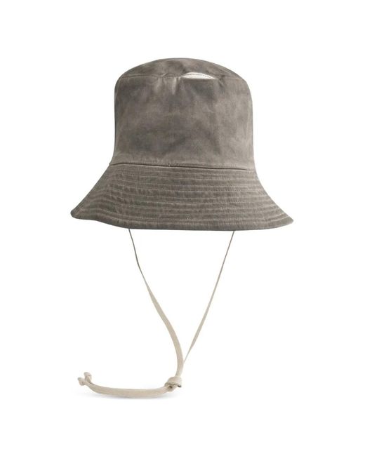 Rick Owens White Gilligan Bucket Hat for men
