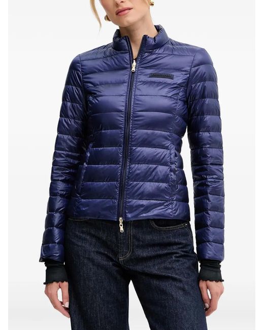Patrizia Pepe Blue Zip Puffer Jacket