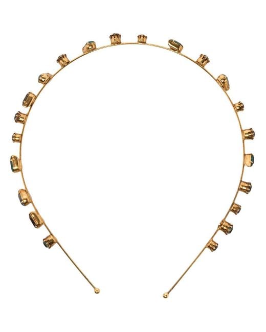 Jennifer Behr Jessa Crystal-embellished Headband in Gold (Metallic ...