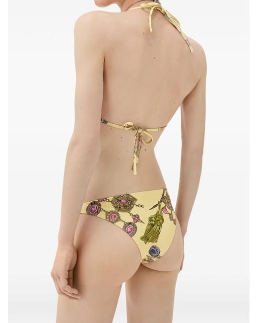 Versace Natural Jewellery-Print Bikini Bottoms
