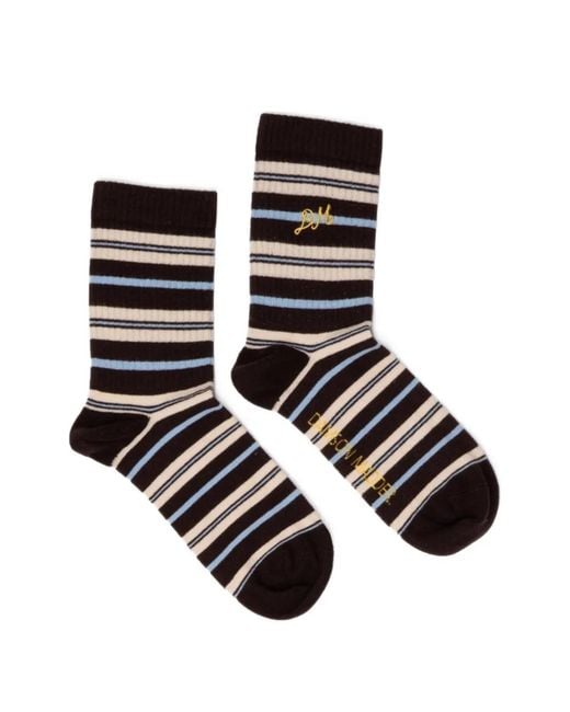 Damson Madder Black Striped Socks