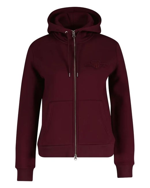 Gant Red Shield Zip Hoodie