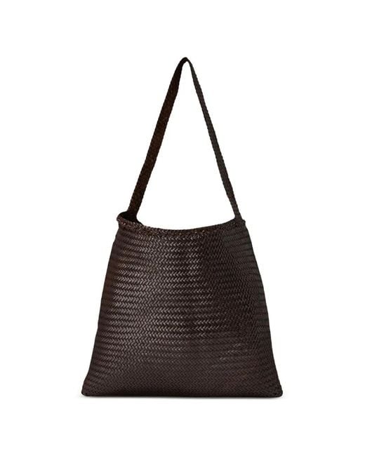 Dragon Diffusion Black Ars Woven-Design Shoulder Bag