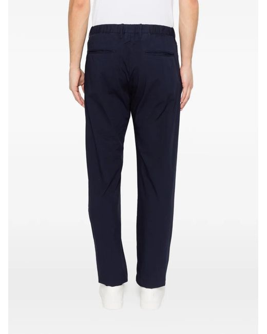 Incotex Blue Elasticated Trousers for men