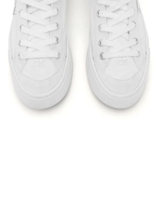Courreges White Canvas 01 High-Top-Sneakers