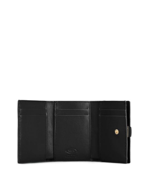 Tod's Black T Timeless Leather Wallet