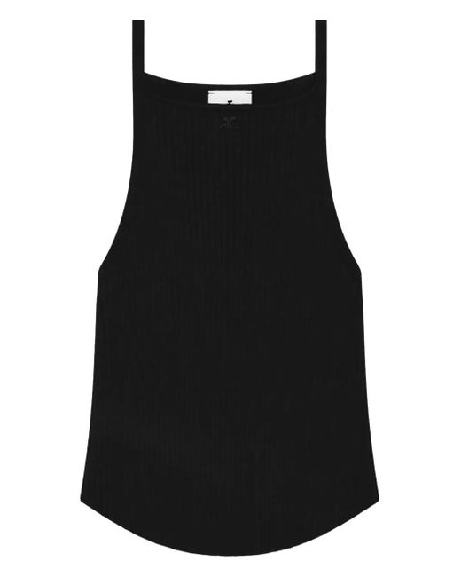 Courreges カーブヘム タンクトップ Black
