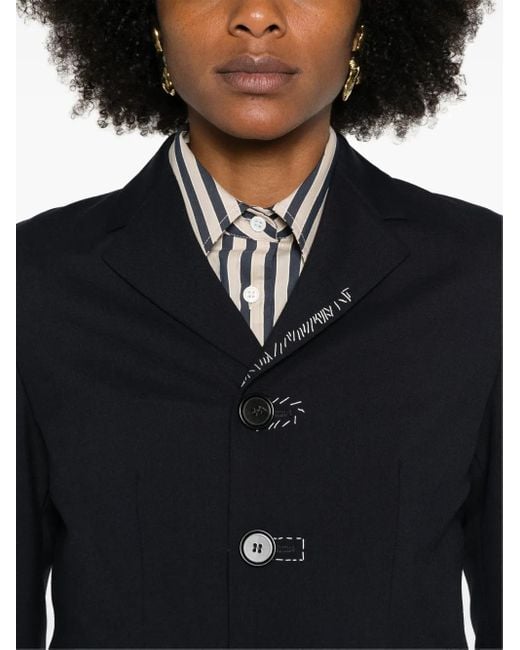 Marni Blue Elegant Mini Wool Jacket