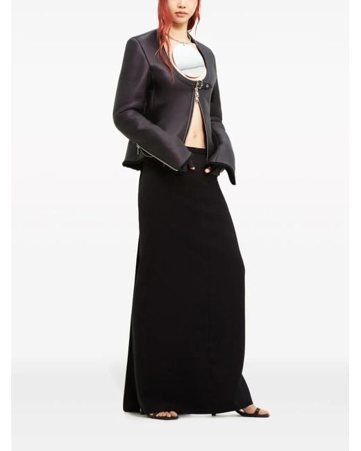 Courreges Black Holistic Shearling Jacket