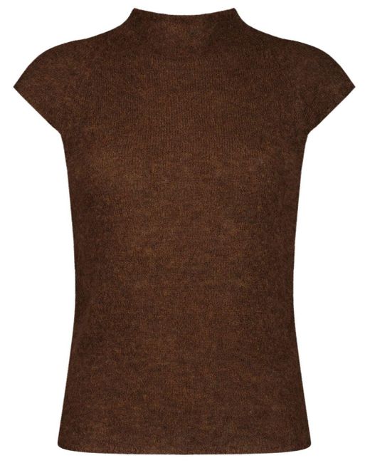 Paloma Wool Brown Alpaca-Wool Knitted Tank Top