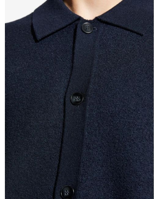 Cardigan Boutonné À Col Polo Samsøe & Samsøe pour homme en coloris Blue