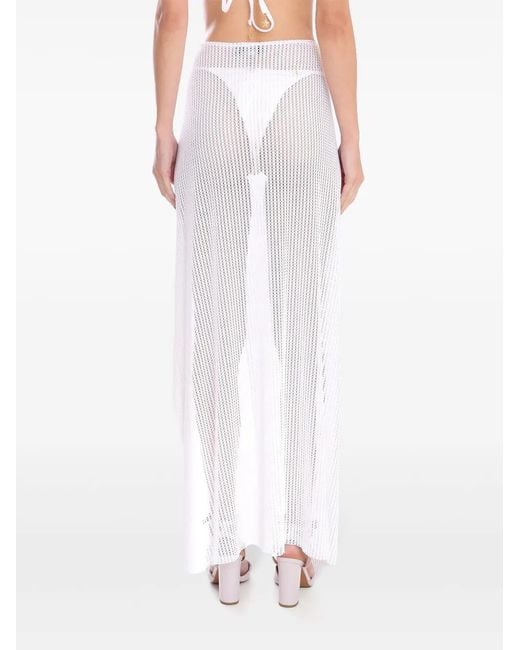 Amir Slama White X Jade Picon Openwork Beach Skirt