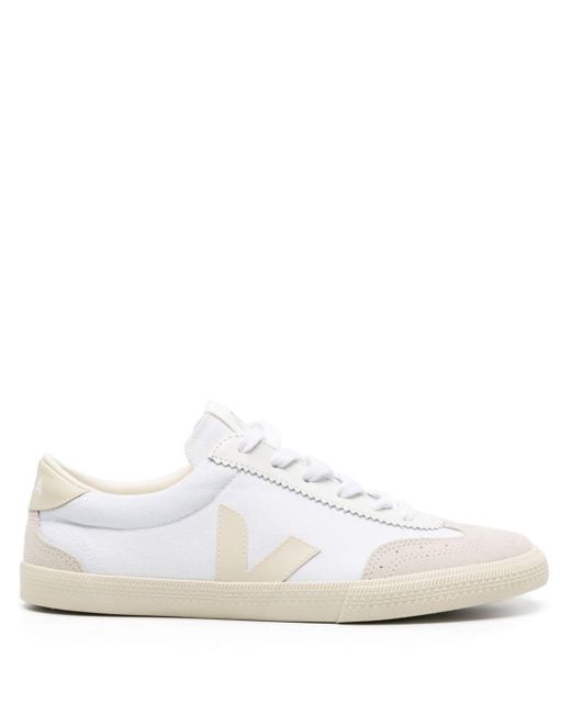 Veja White Volley Panelled Sneakers for men
