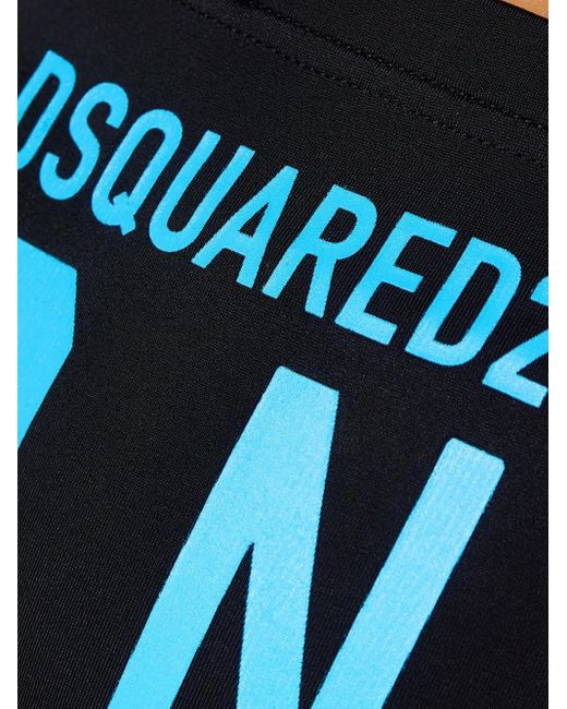 DSquared² Black Slip De Bain À Logo Icon for men