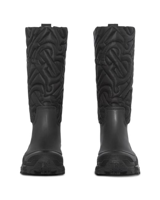 Bottes De Pluie Rotherfield À Design Matelassé Burberry en coloris Black