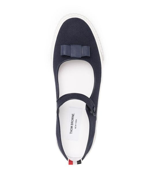 Thom Browne Blue Mary Jane Tennis Sneakers