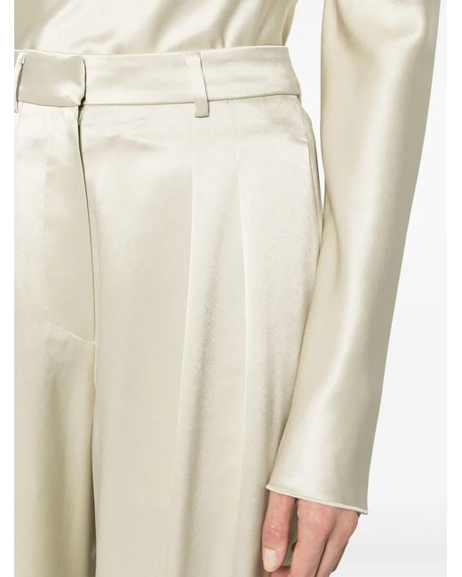 Pantalon Lynda En Satin À Coupe Droite Nanushka en coloris White