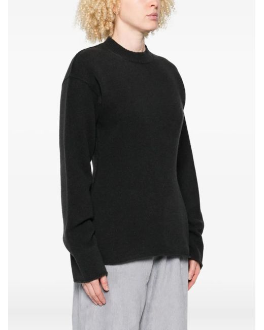 Sofie D'Hoore Black Round-Neck Wool Sweater